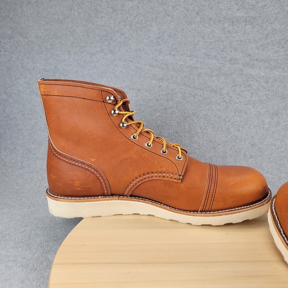 Red Wing Iron Ranger 8089 Mens 11.5 D Oro Legacy Leather Wedge Sole Boots - Picture 7 of 11